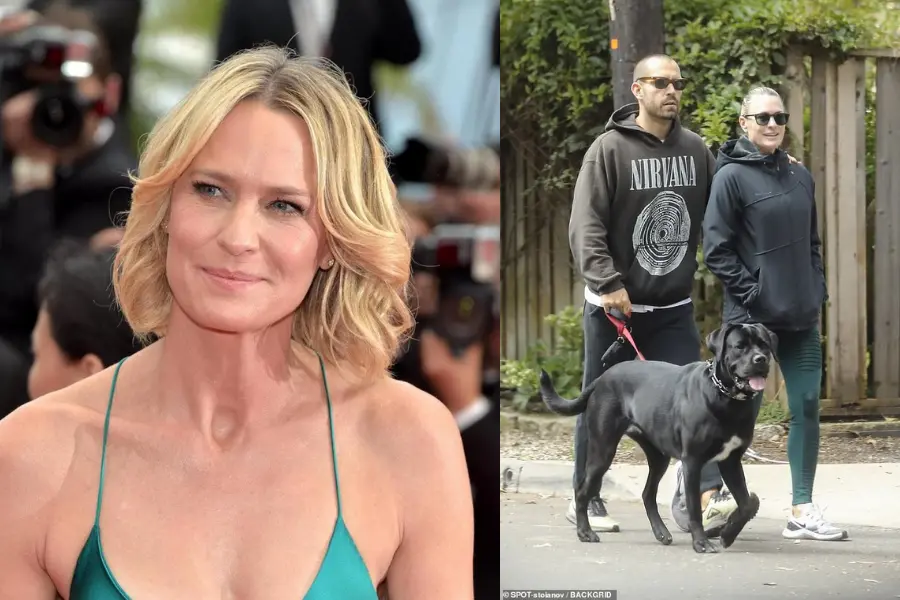 Celebrities with Cane Corsos, Robin Wright with Cane Corso